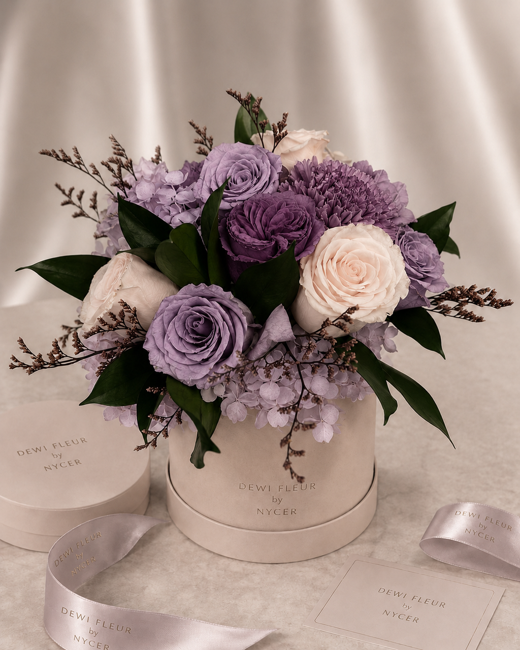 Pompadour - La Maison Signature Collection Purple Preserved Flowers